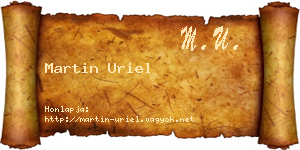 Martin Uriel névjegykártya